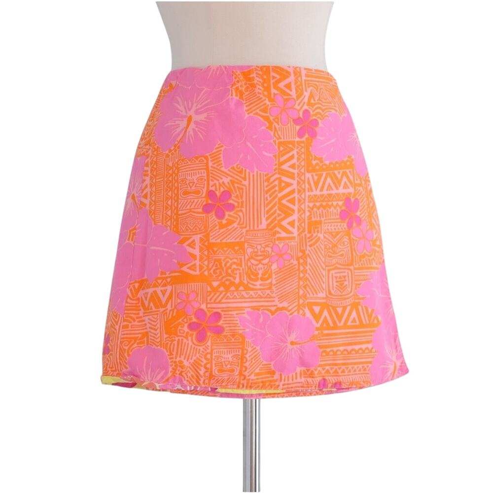 LILLY PULITZER Vintage Tropical Floral Print Skort Sz 8